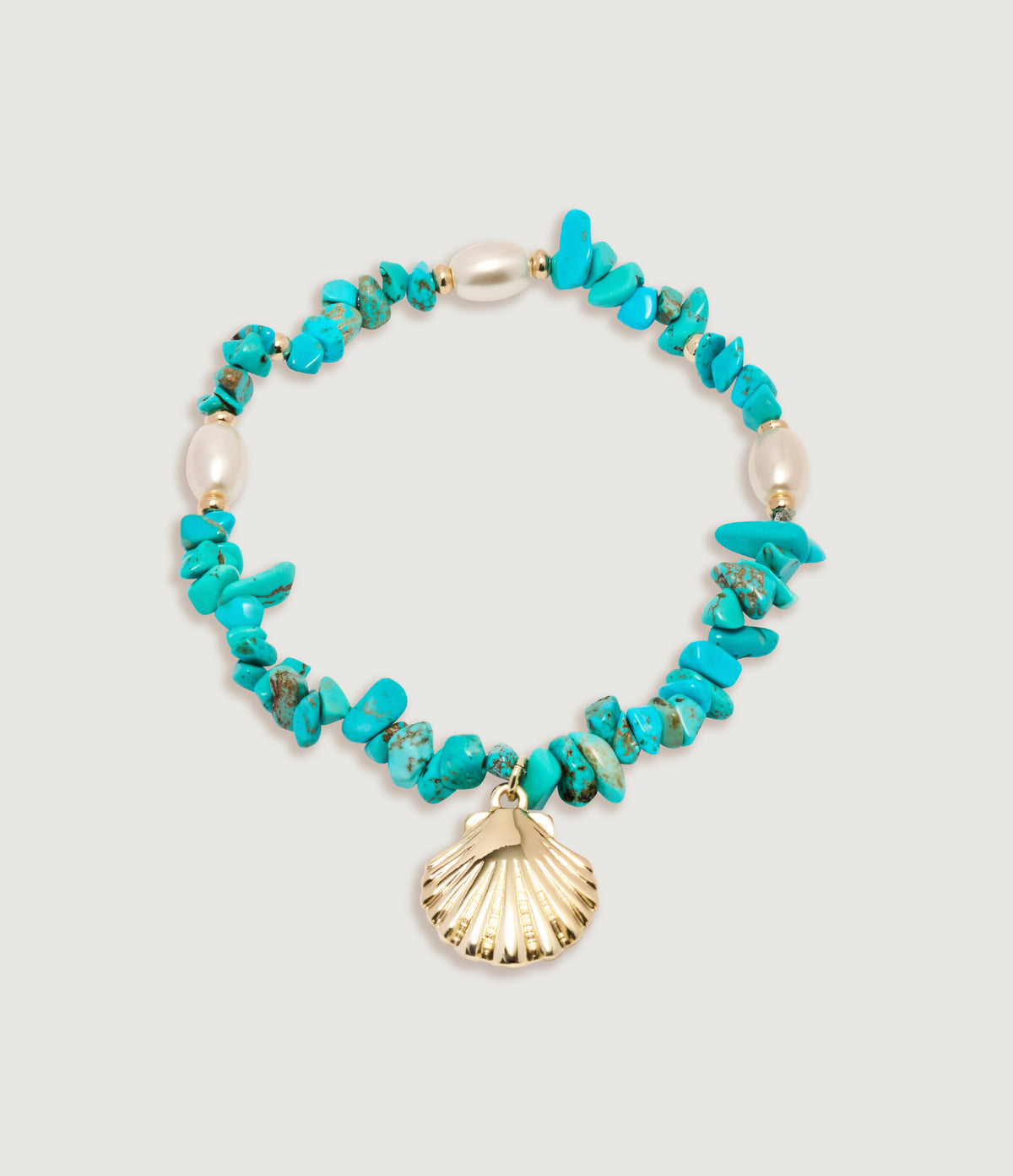 Turquoise Scallop Shell Bracelet