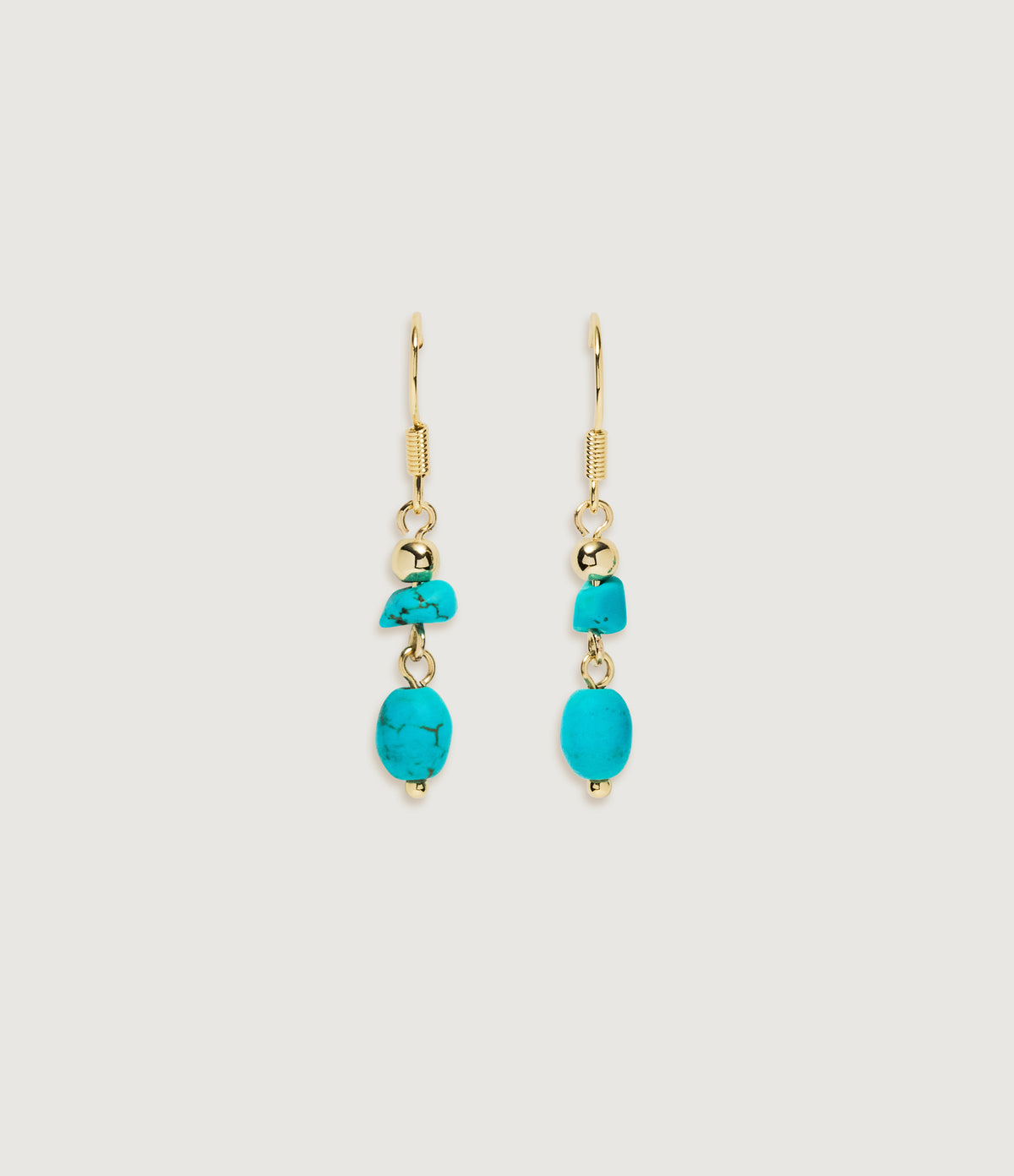 Turquoise Chip Drop Earrings