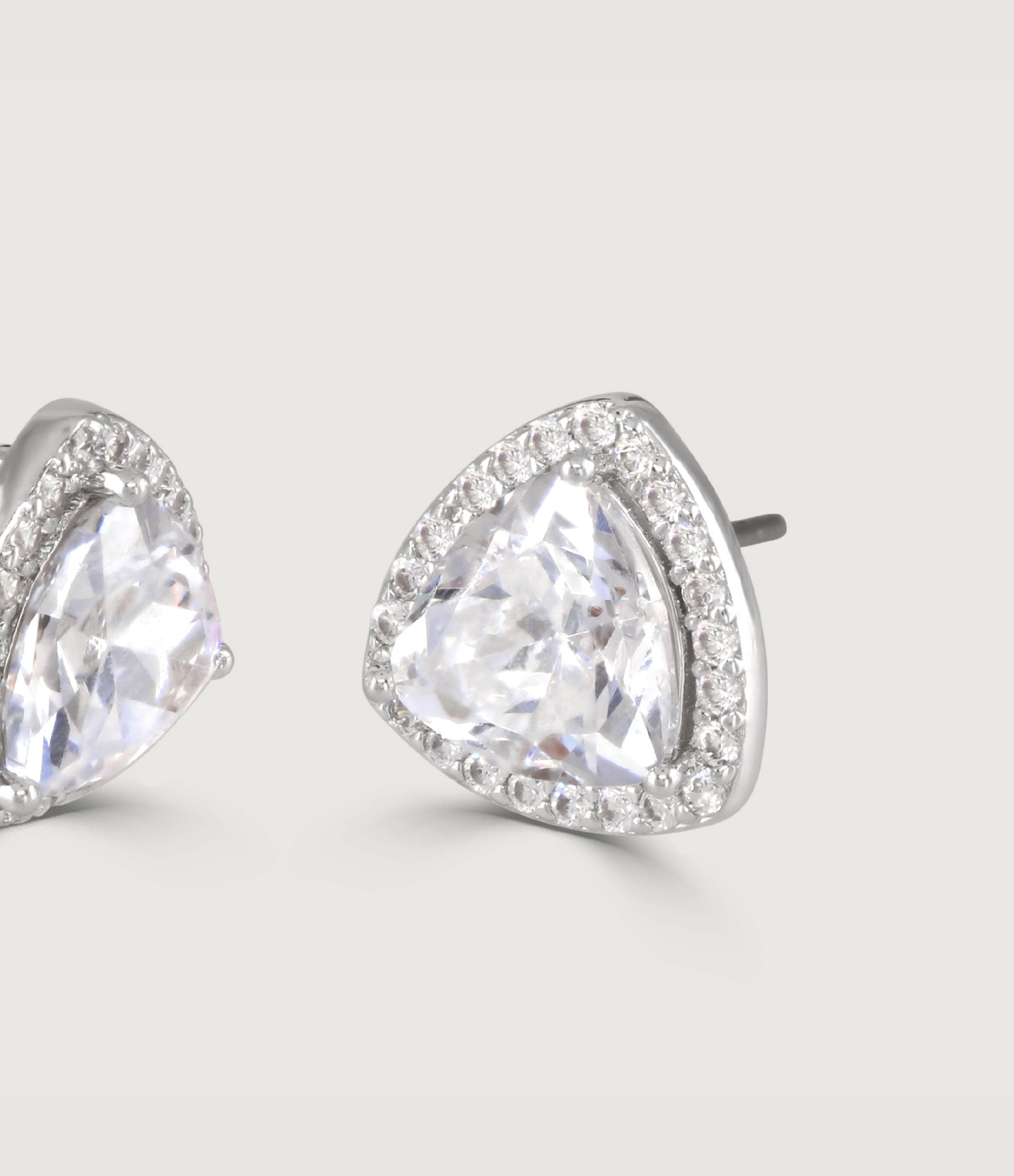 CLEAR TRILLION HALO EARRINGS