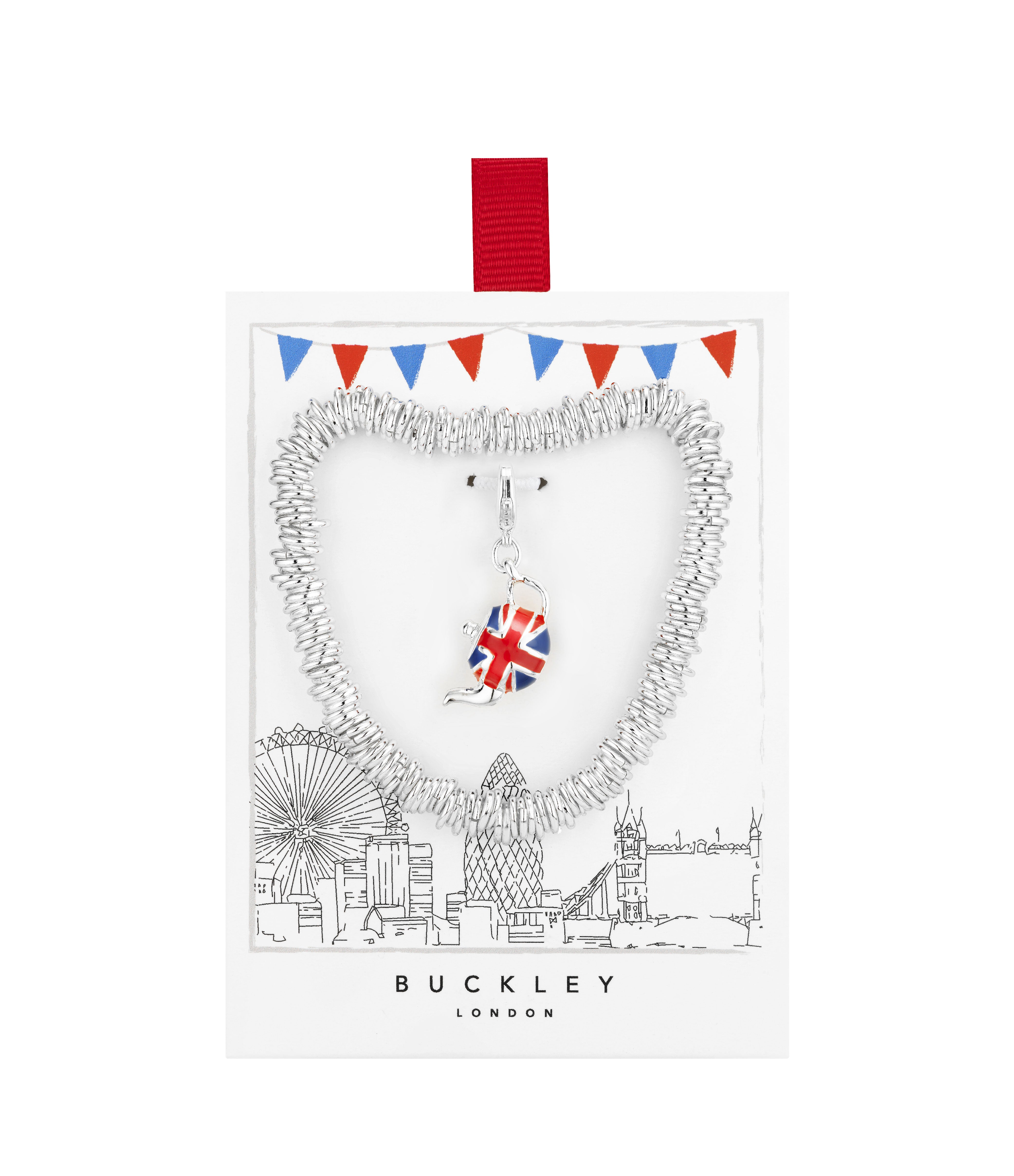 * UNION JACK TEAPOT SWEETIE CHARM BRACELET