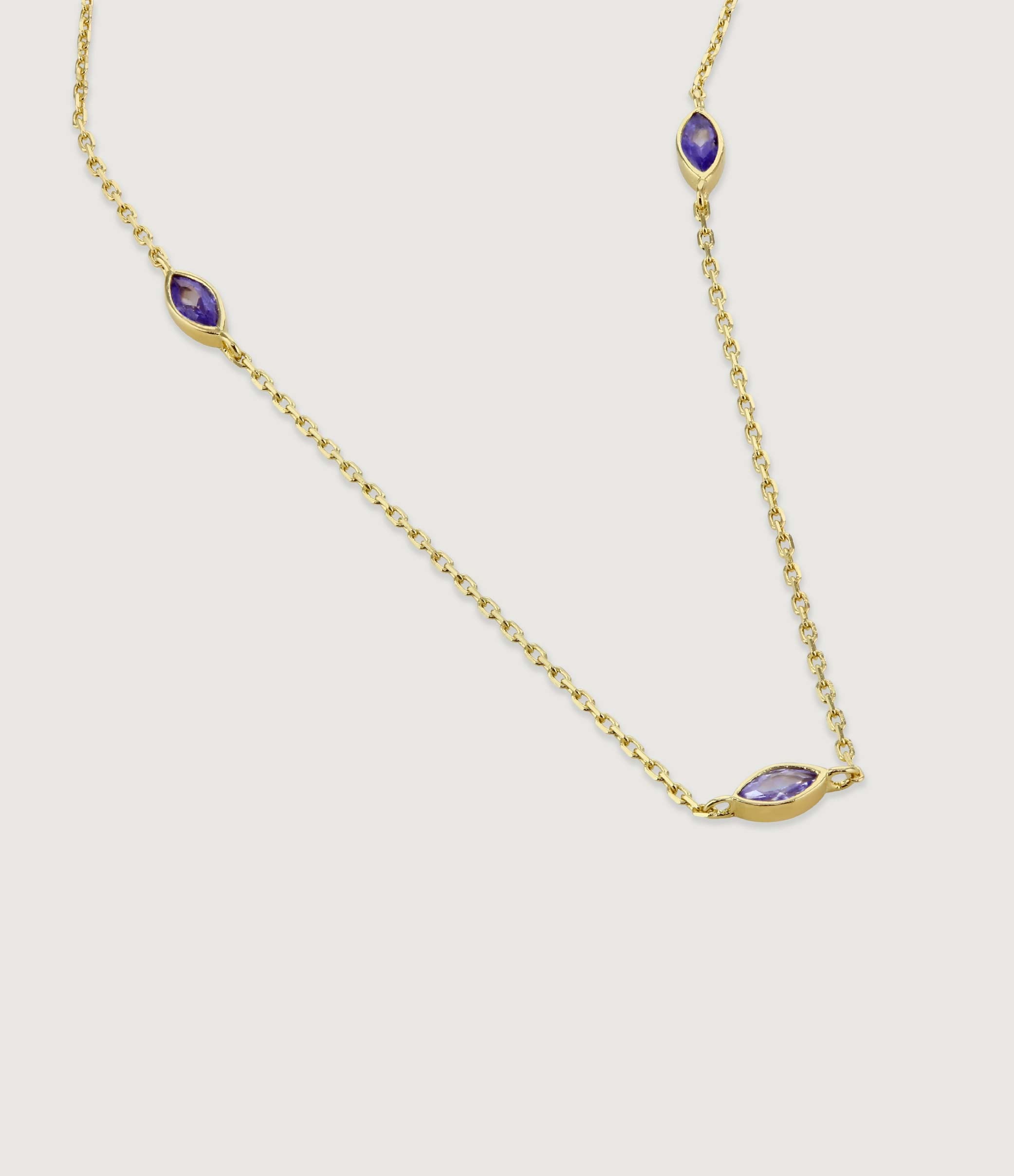 *SIAM MARQUISE CRYSTAL DAINTY NECKLACE