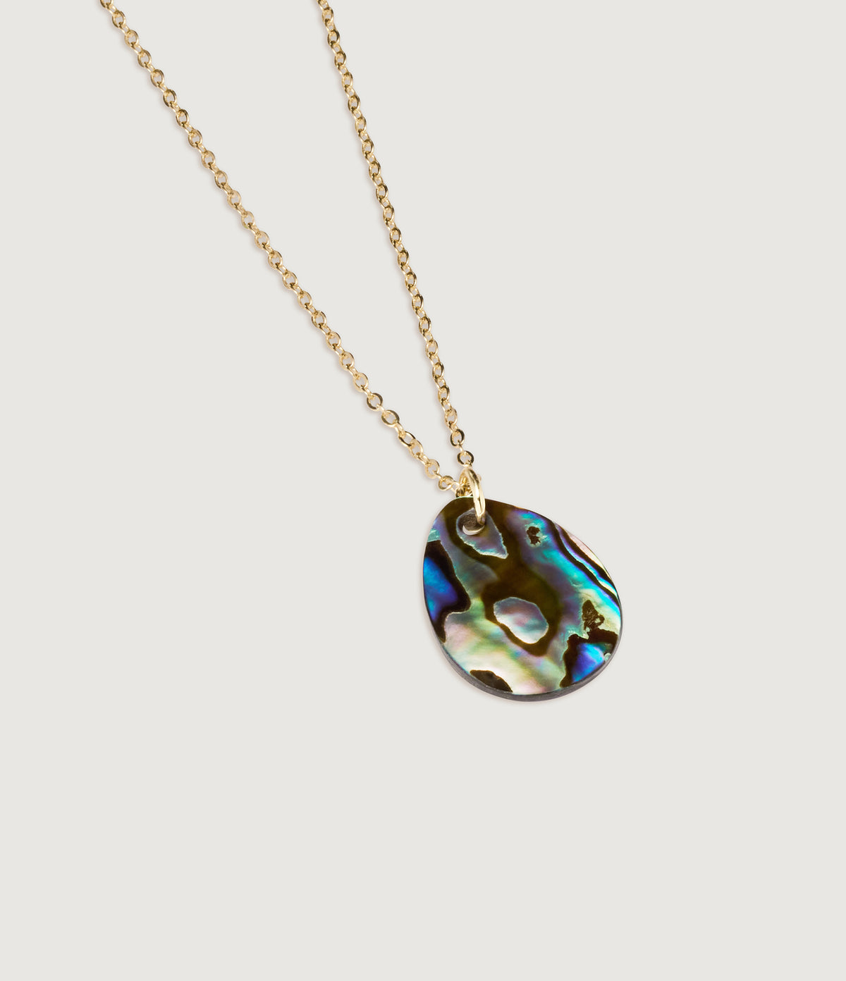 Petite Abalone Oval Necklace