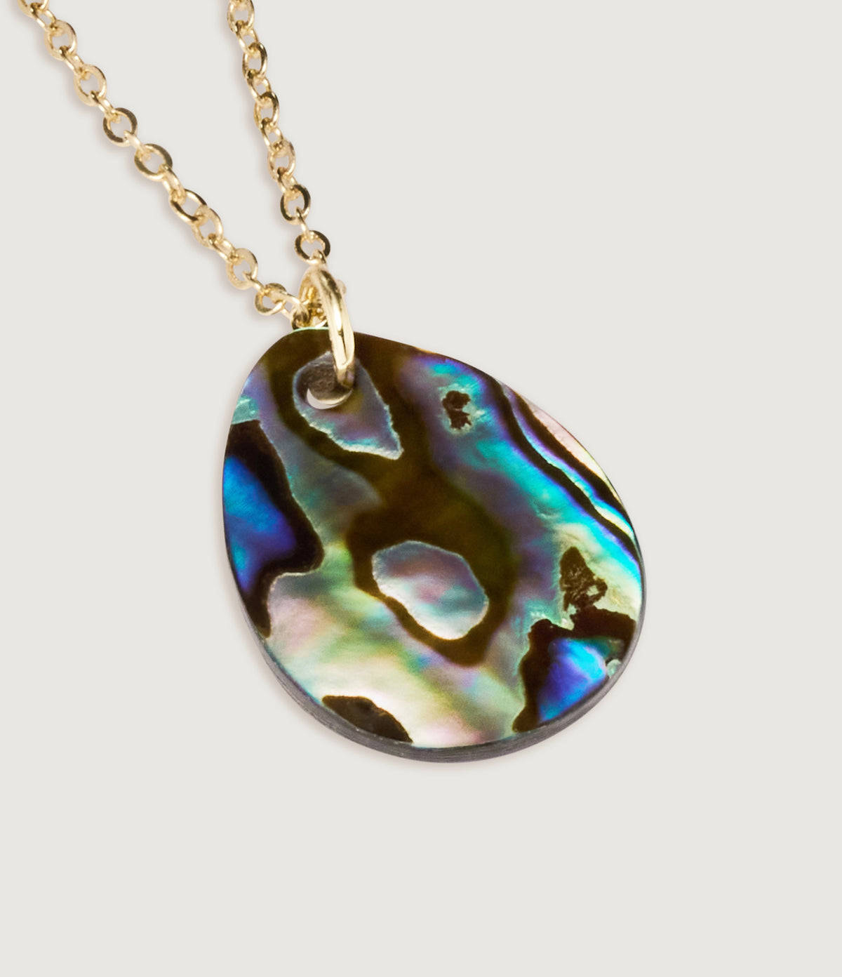 Petite Abalone Oval Necklace