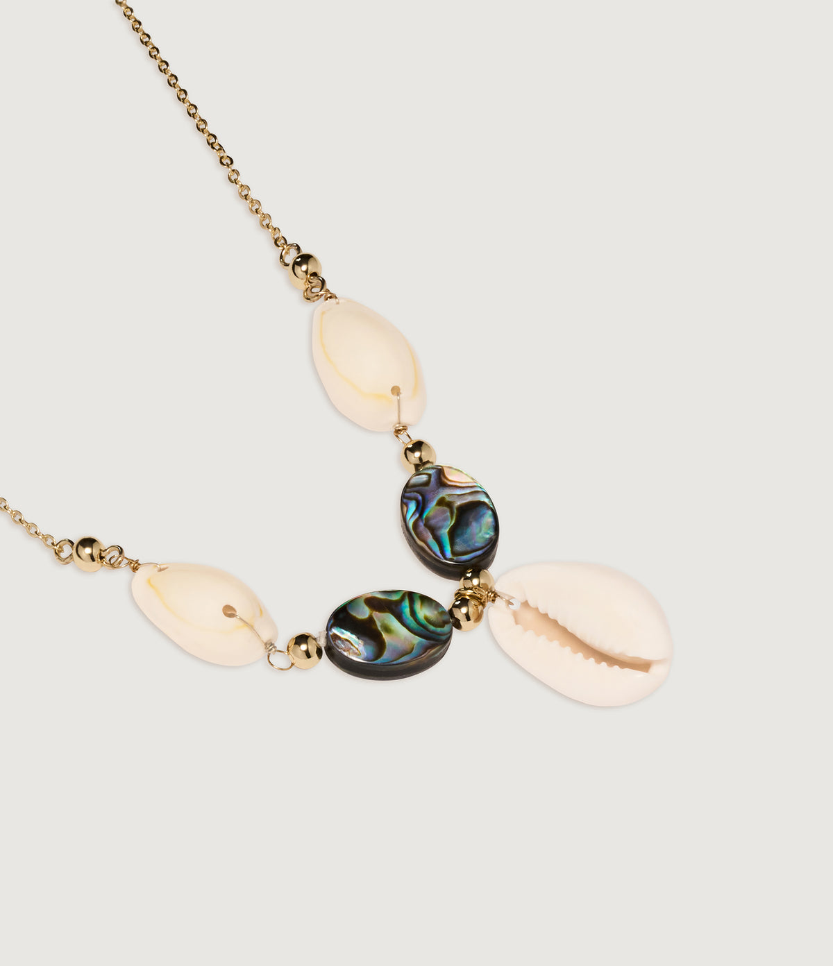 Abalone Cowrie Pendant Necklace