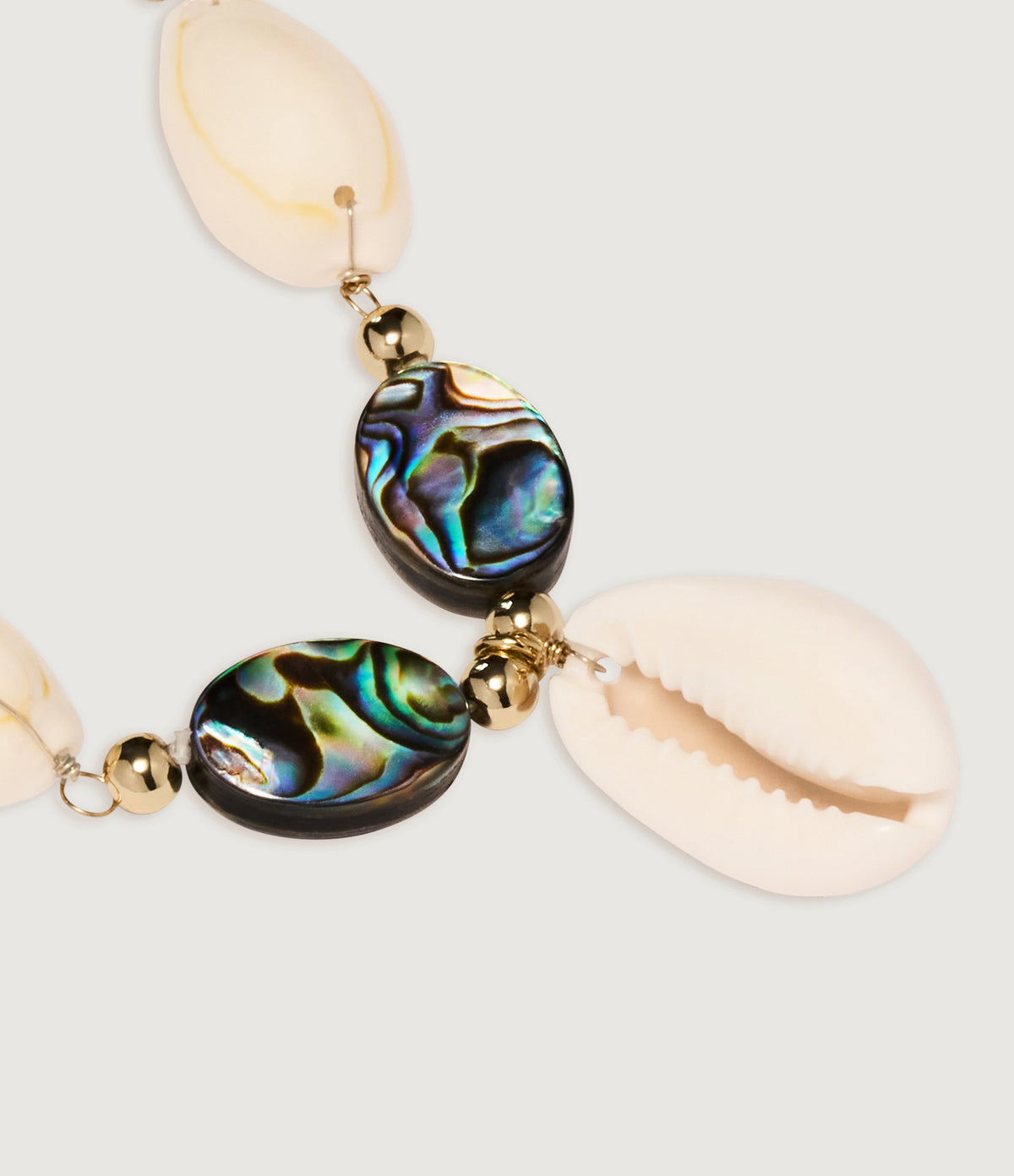 Abalone Cowrie Pendant Necklace