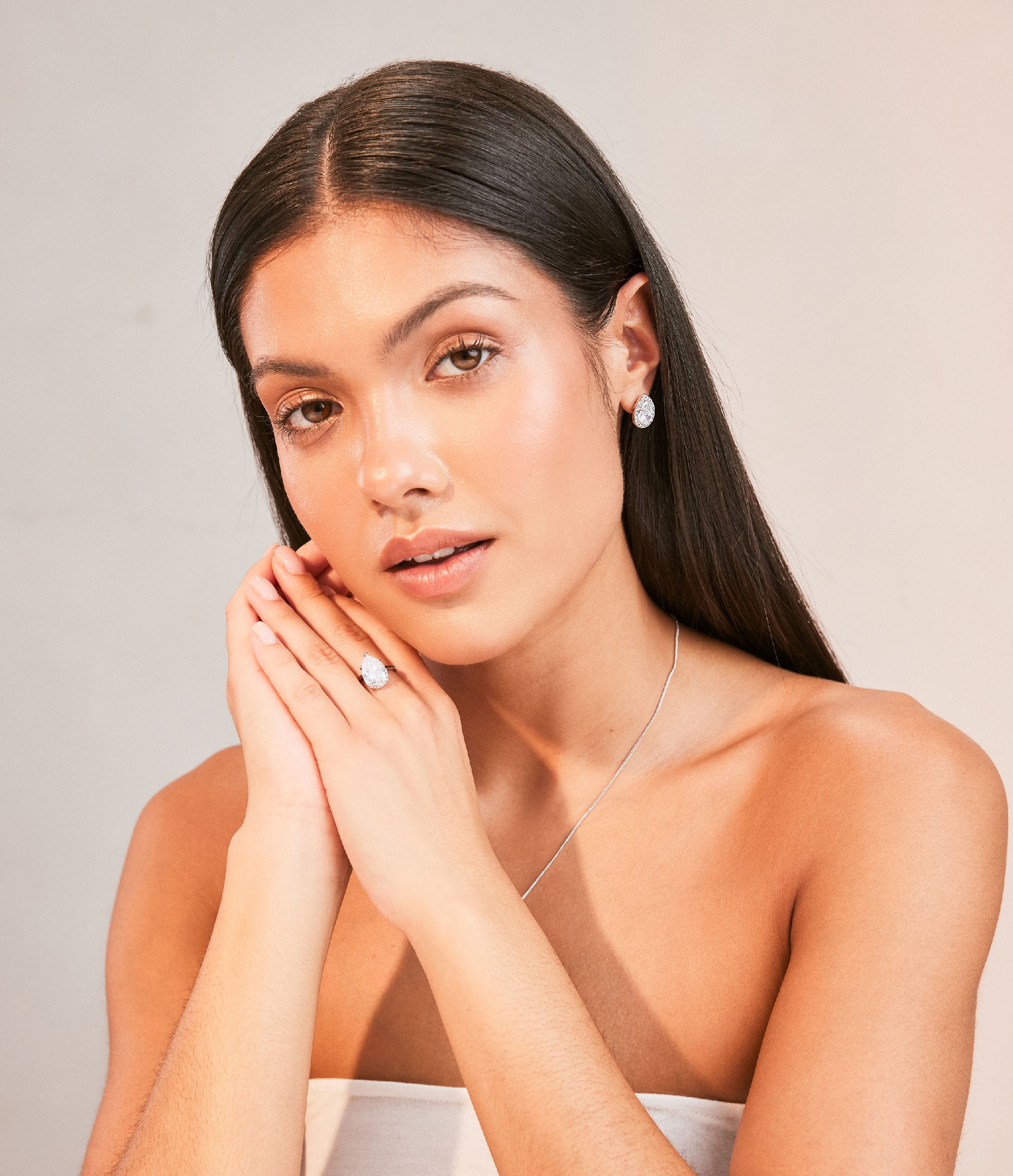 SPARKLE PEAR EARRINGS