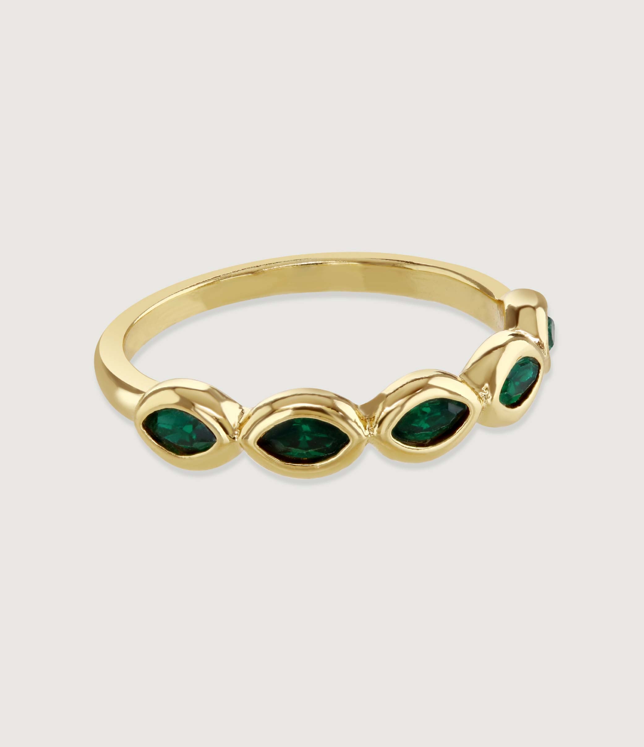*EMERALD STACKING RING