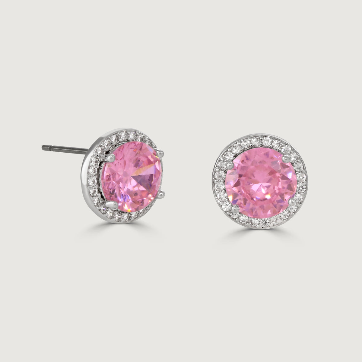 The pink halo earrings from Buckley London's Carat Collection