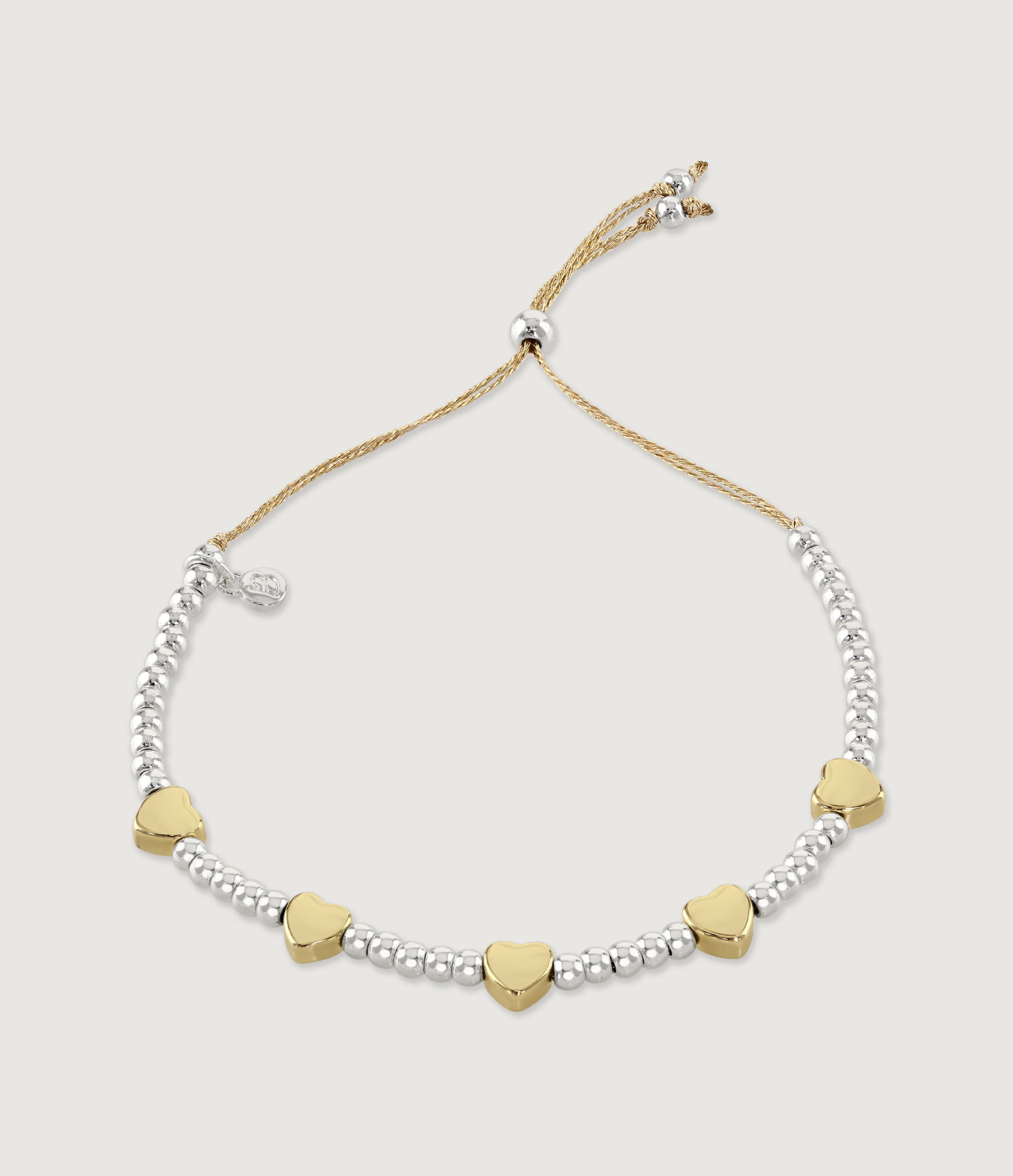 BEADED FRIENDSHIP BRACELET IN GOLD AND SILVER