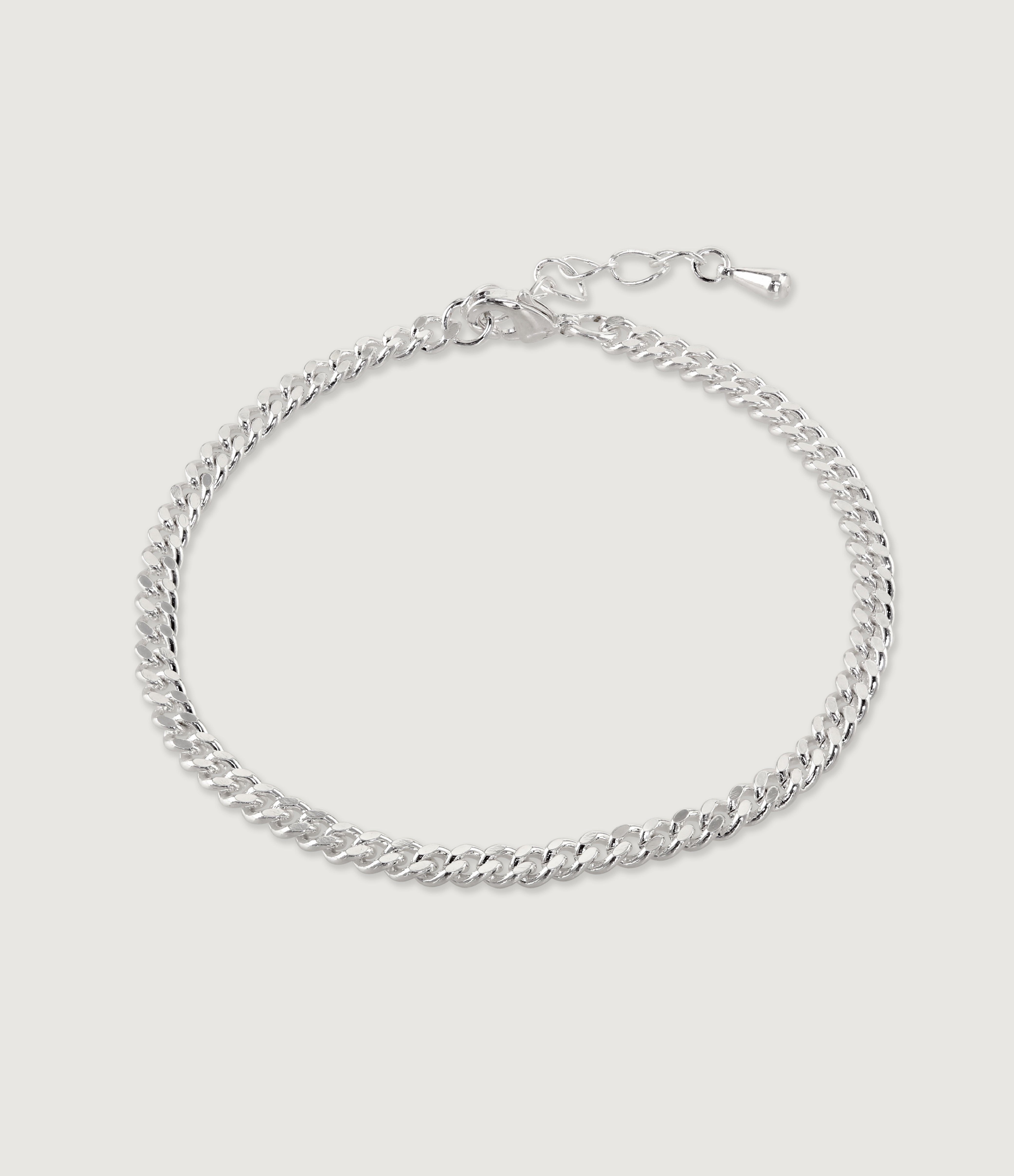 CURB CHAIN SILVER BRACELET