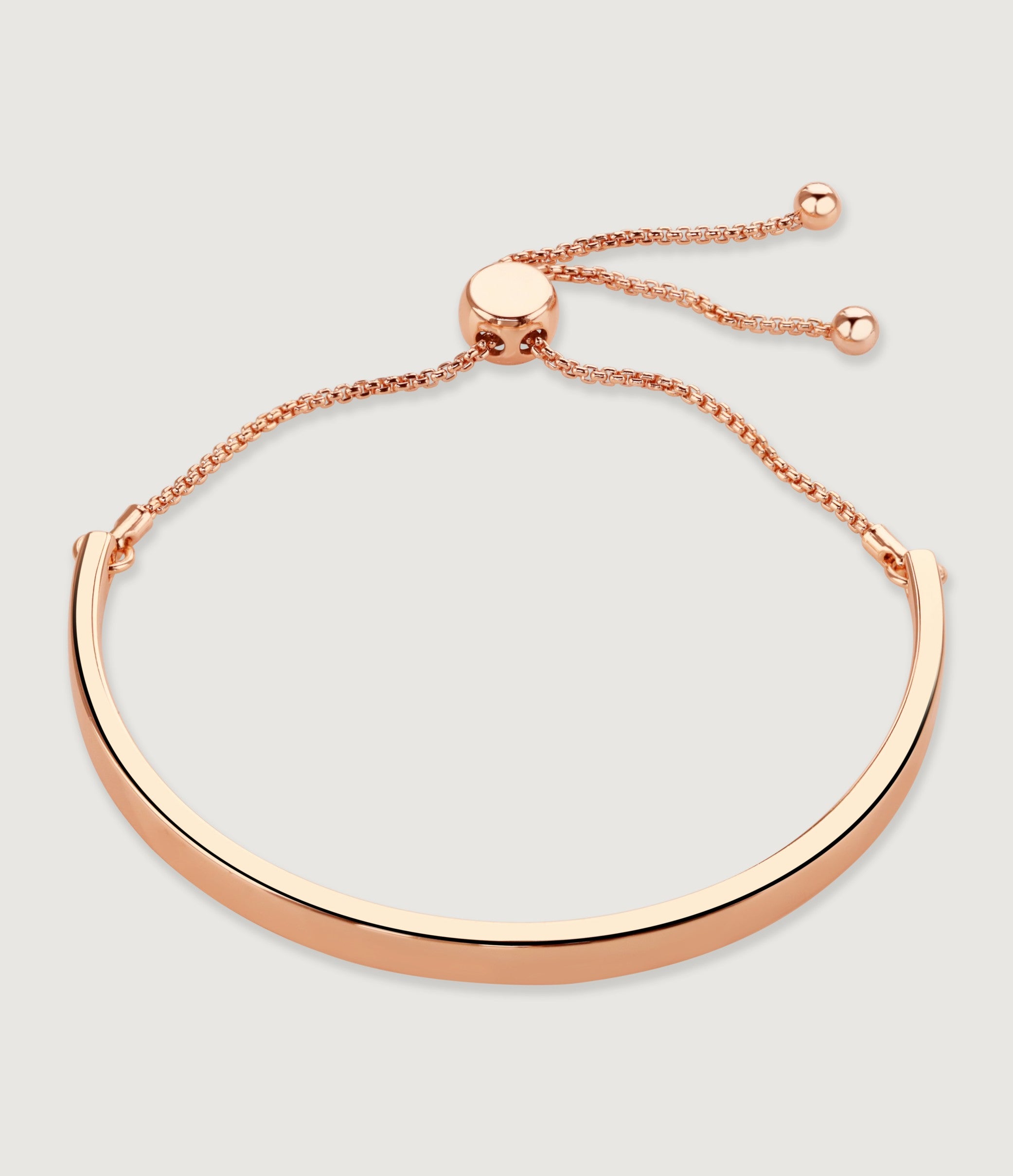 ROSE GOLD ADJUSTABLE BANGLE BAR BRACELET