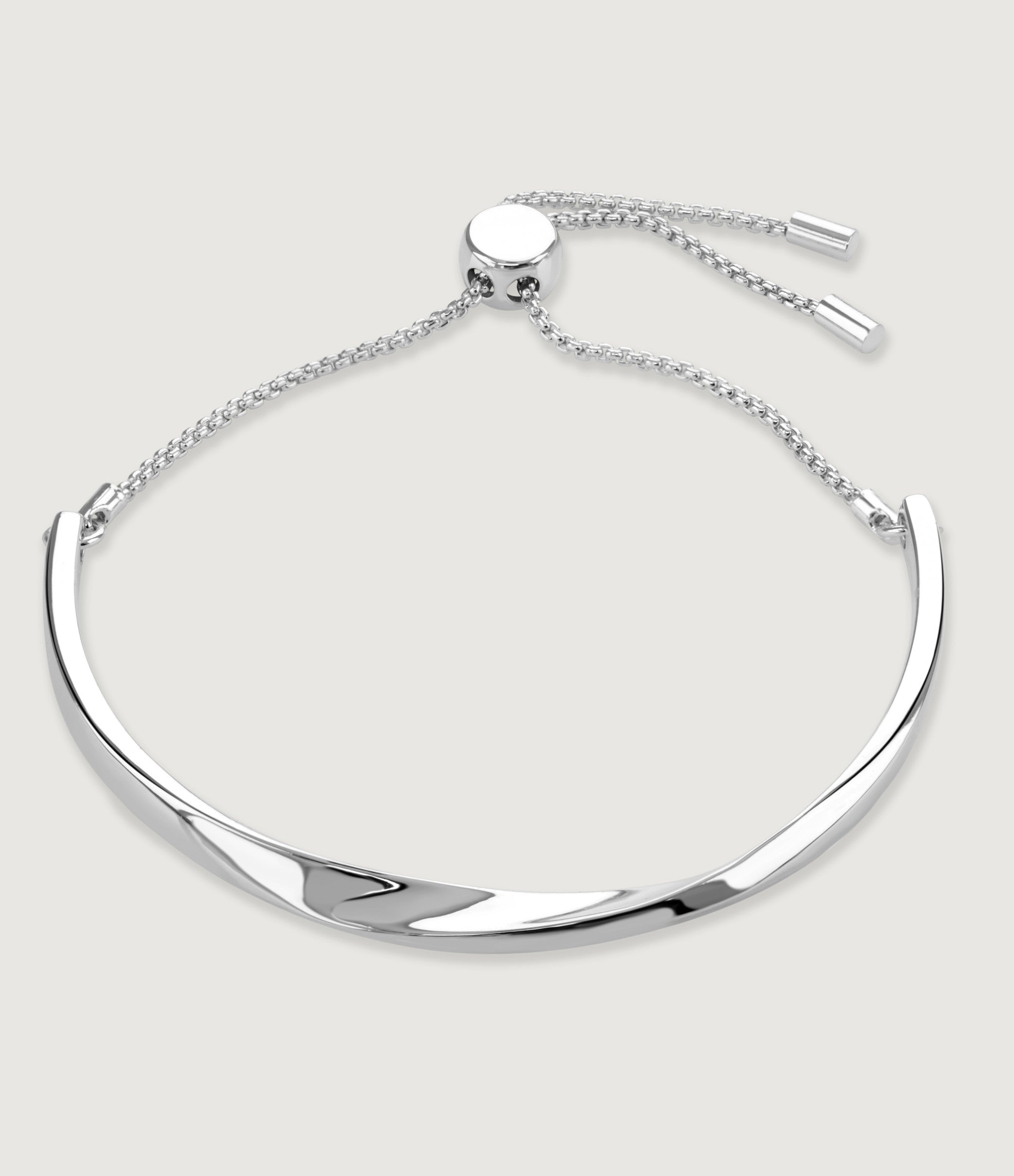 SILVER ADJUSTABLE TWIST BRACELET