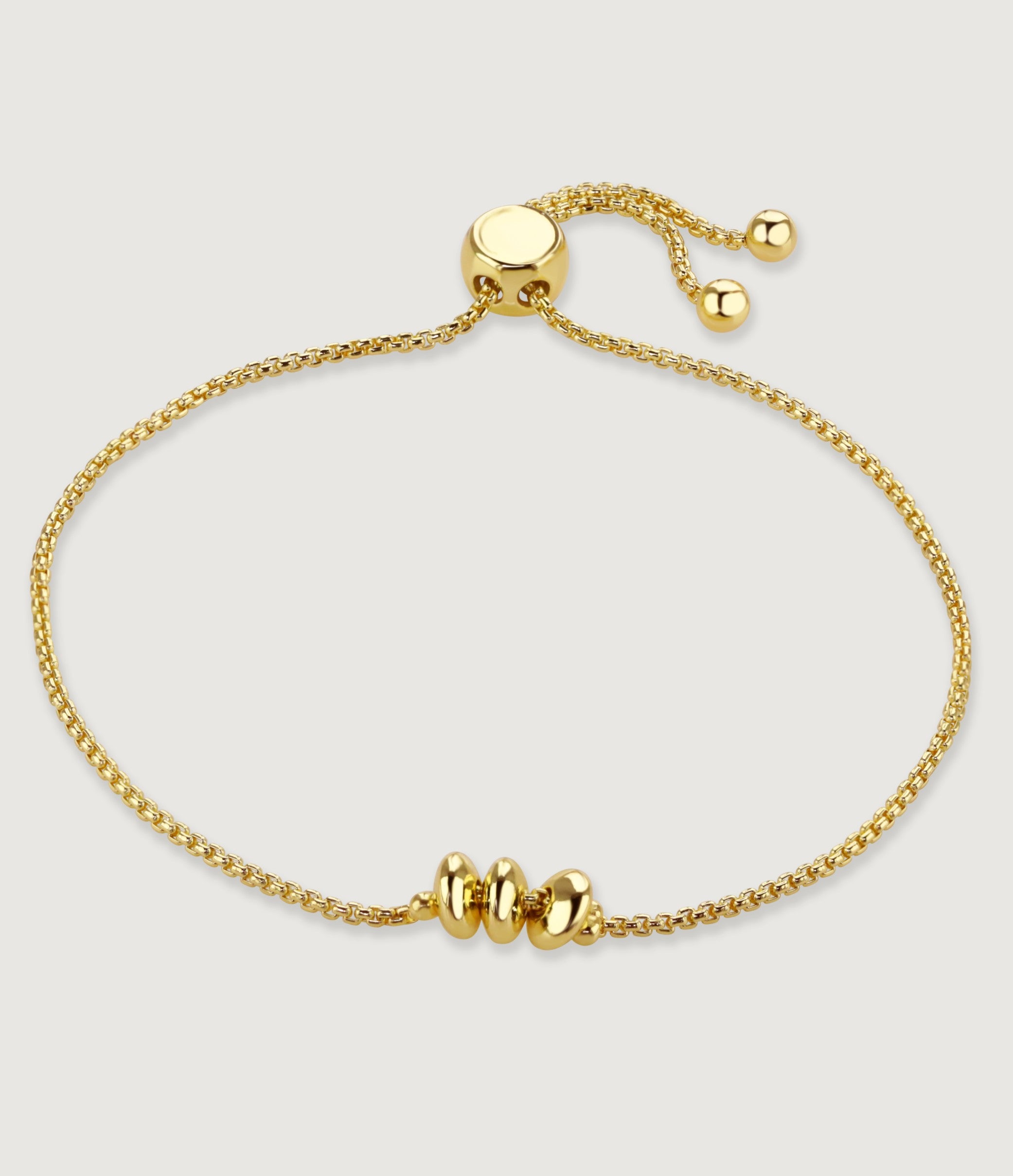 GOLD ADJUSTABLE PEBBLE BRACELET