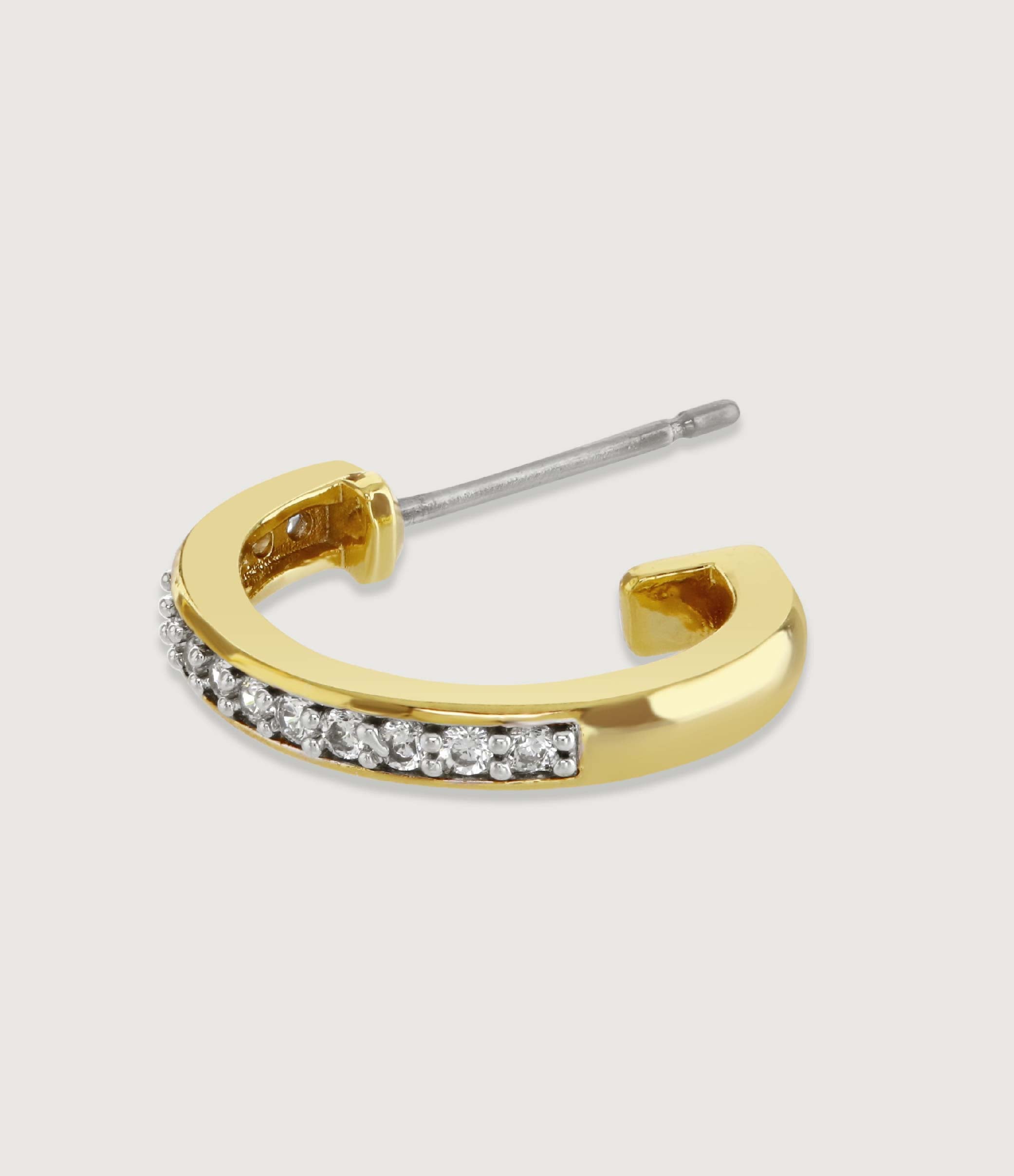 TWO-TONE PAVE HOOP EARRINGS