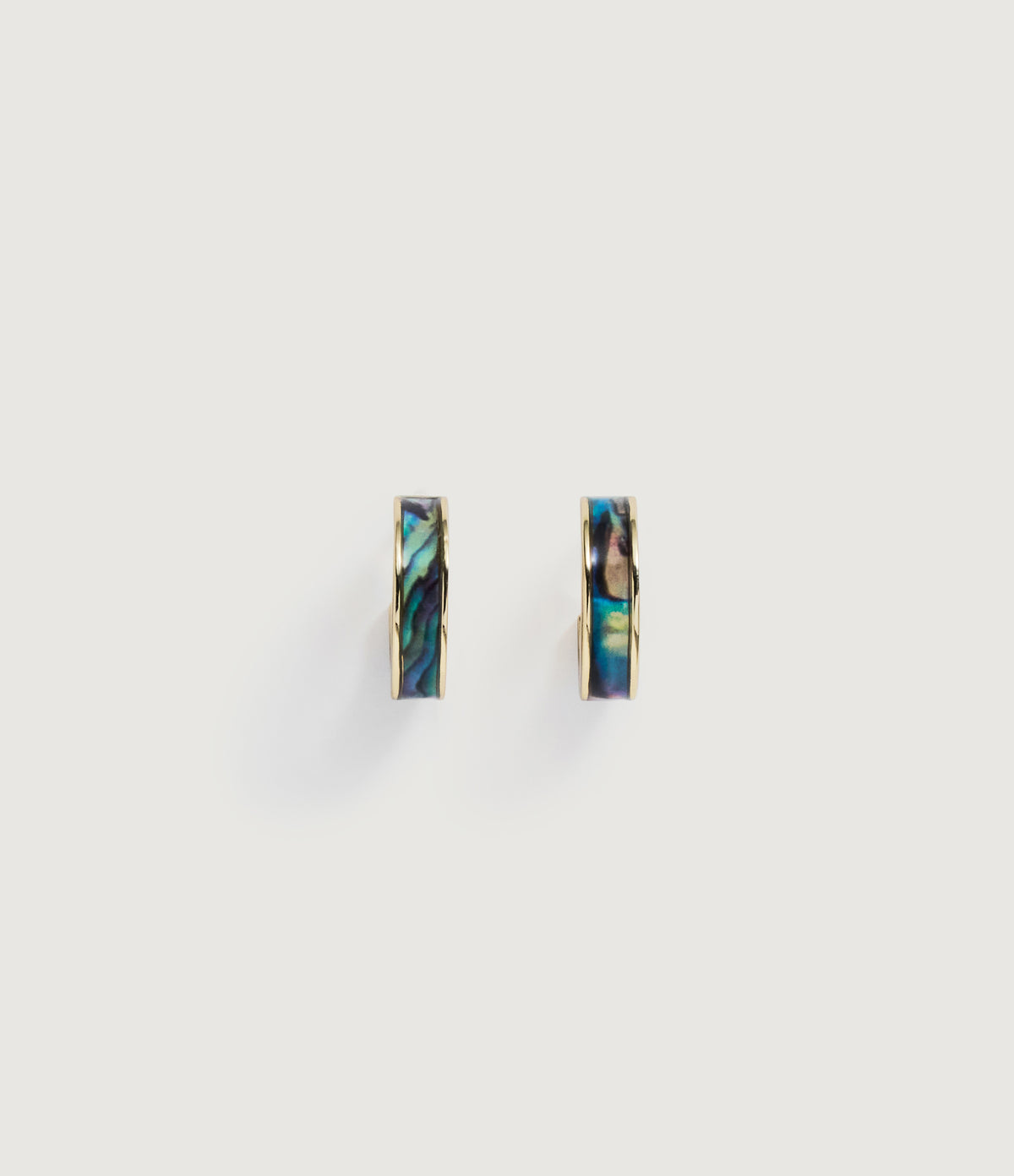 Abalone Inlay Hoop Earrings