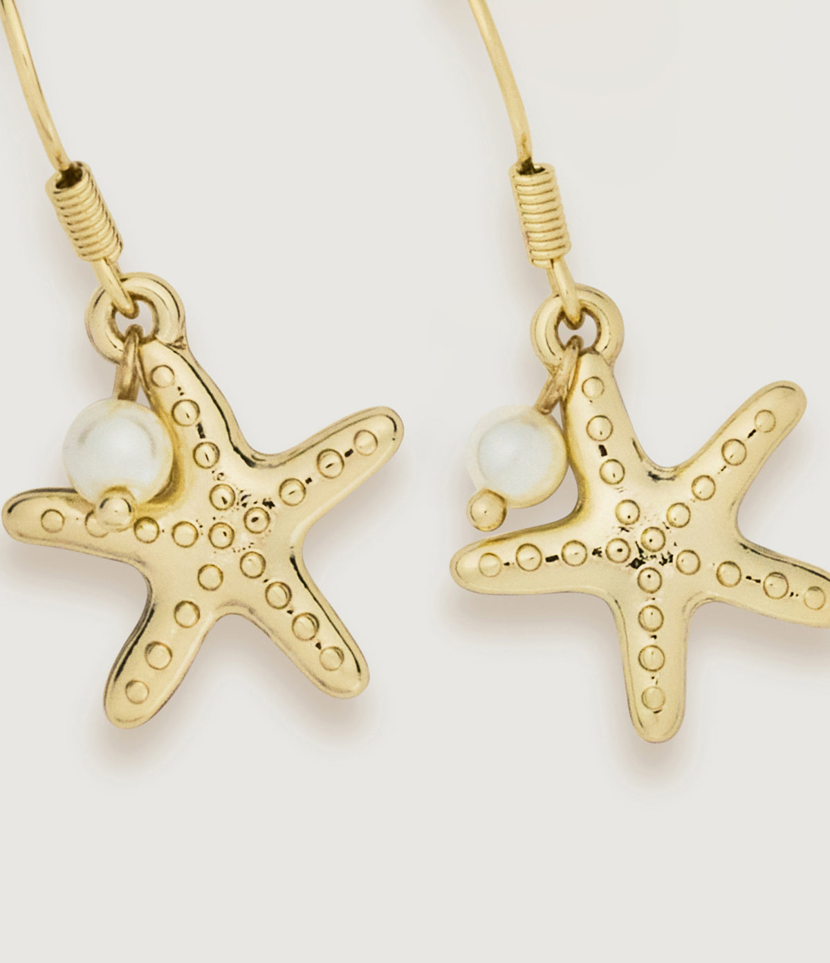 Pearl Starfish Drop Earrings