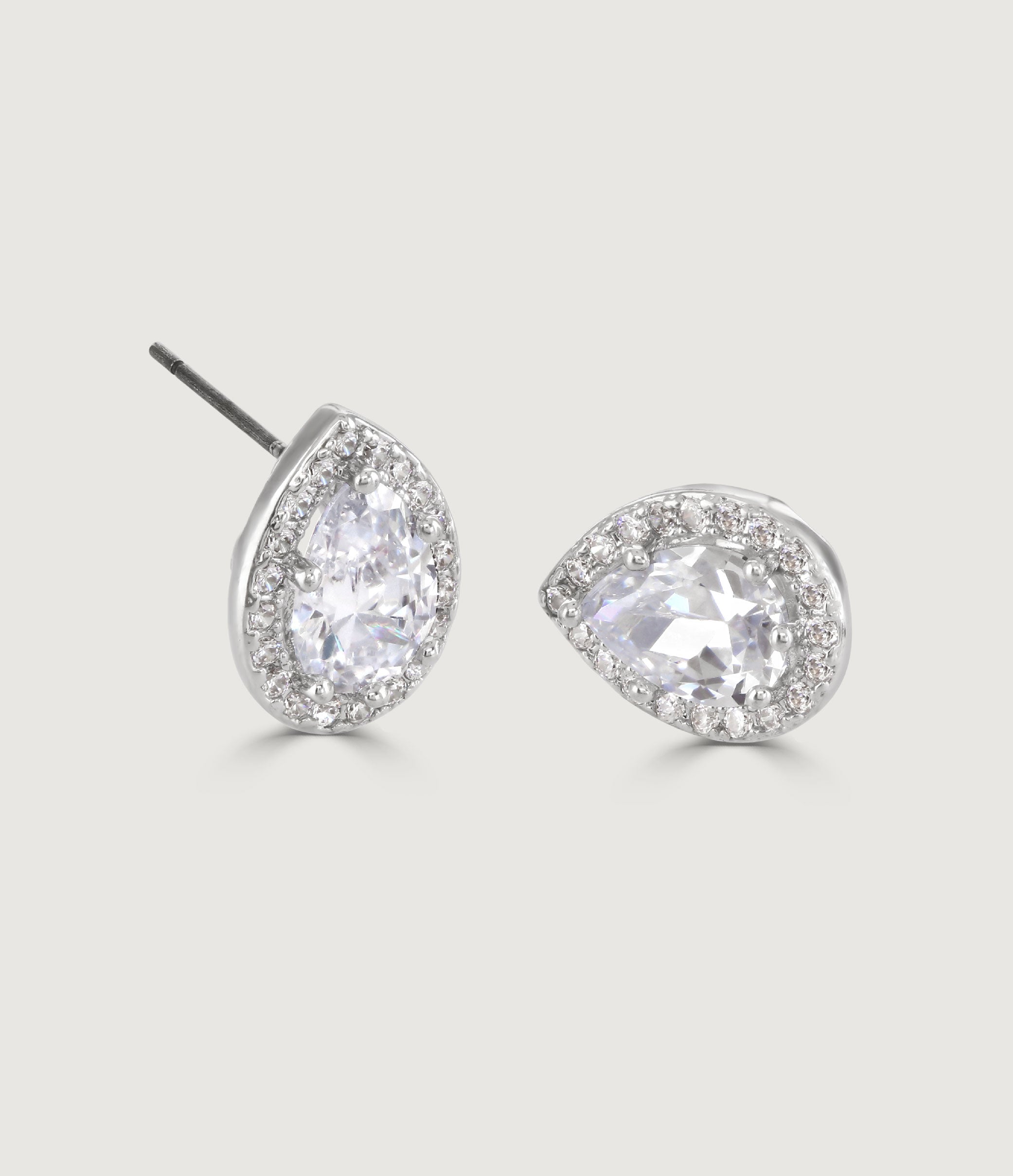 THE CARAT COLLECTION - CLEAR SPARKLE PEAR EARRINGS