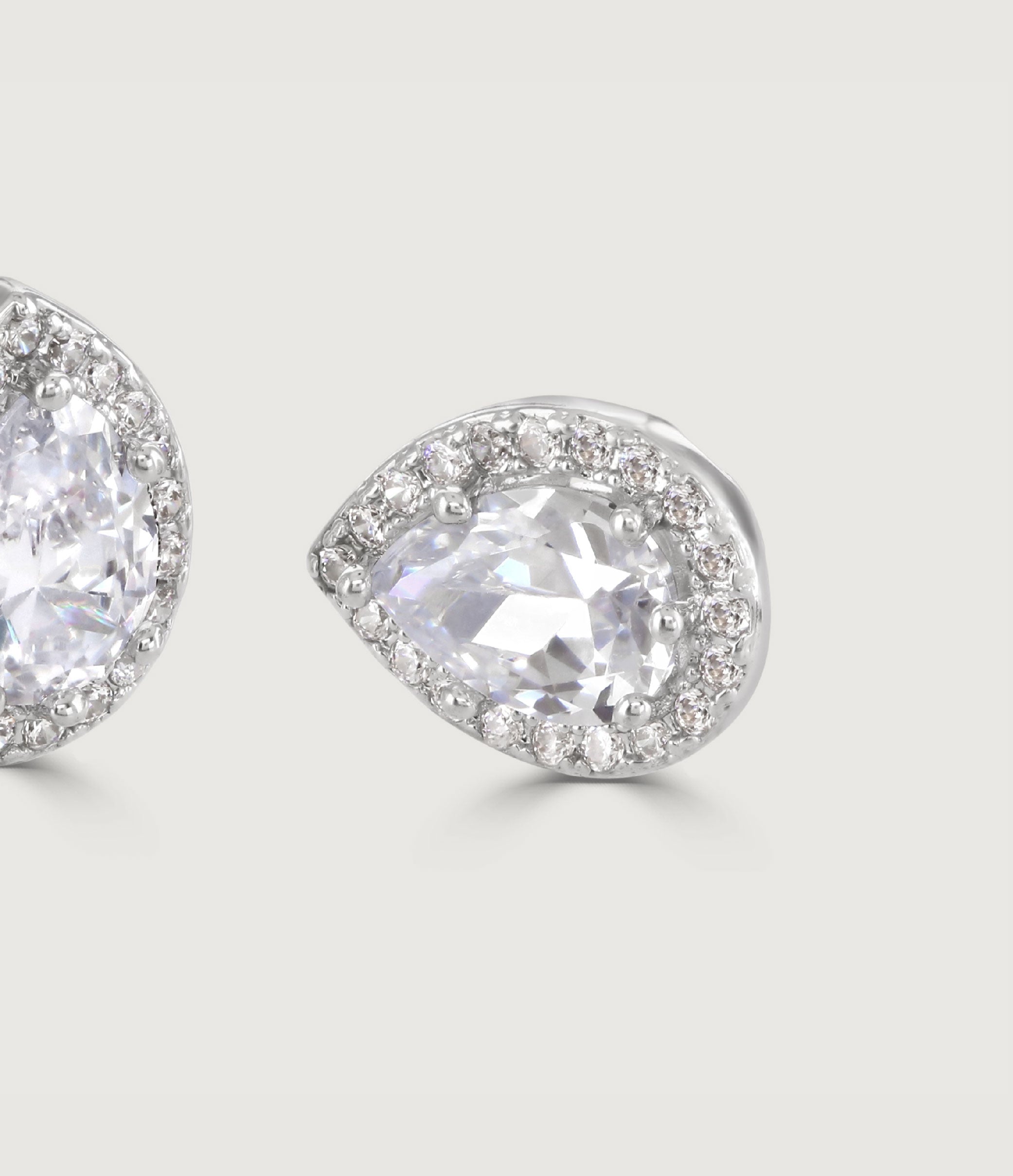 THE CARAT COLLECTION - CLEAR SPARKLE PEAR EARRINGS