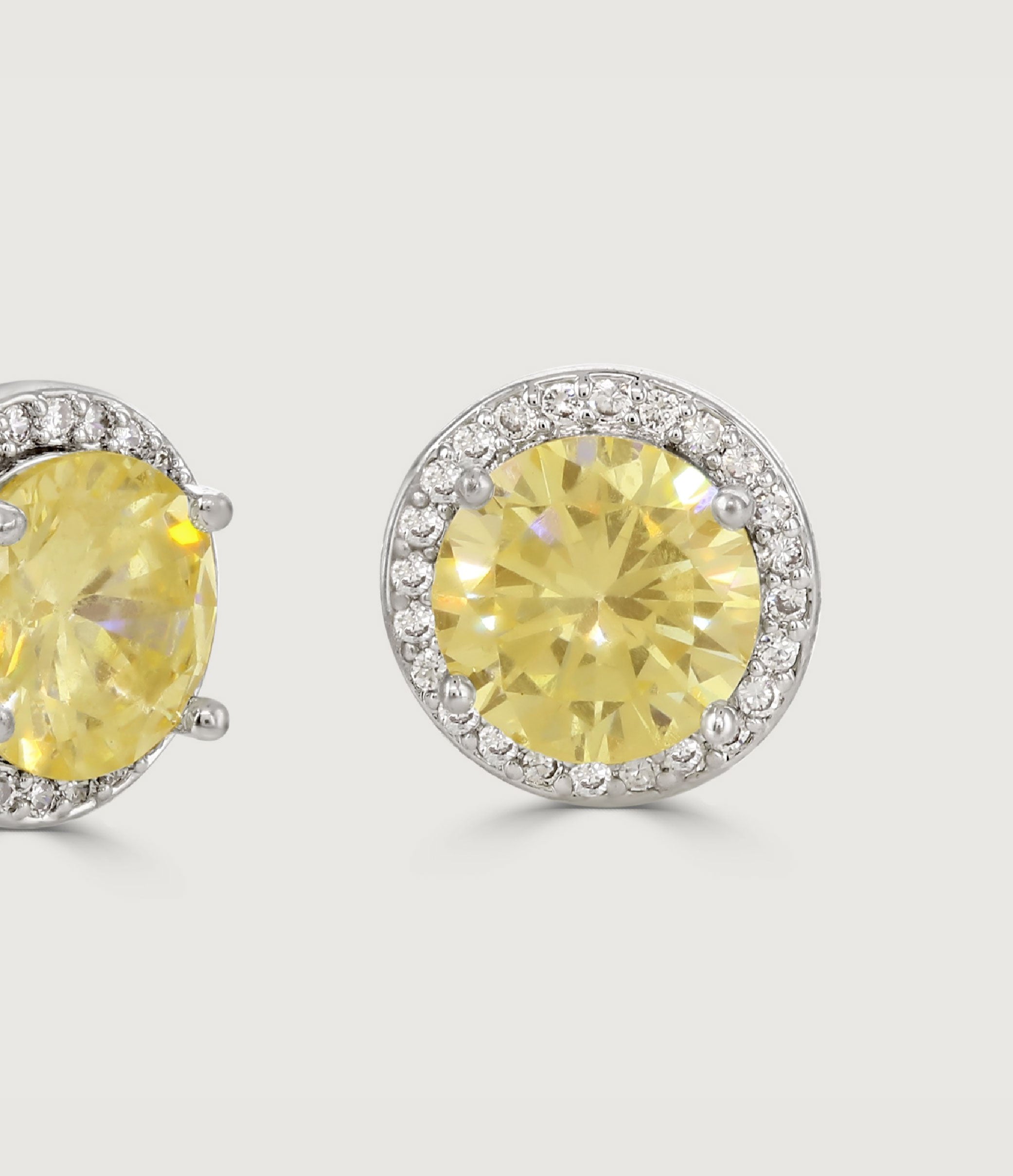 Canary Solitaire Earrings