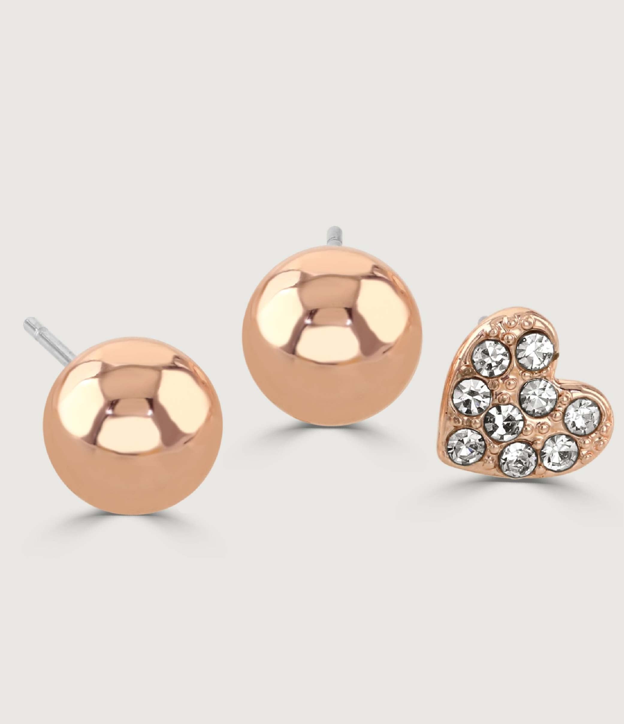 4PCS EARRING PACK- ROSE GOLD