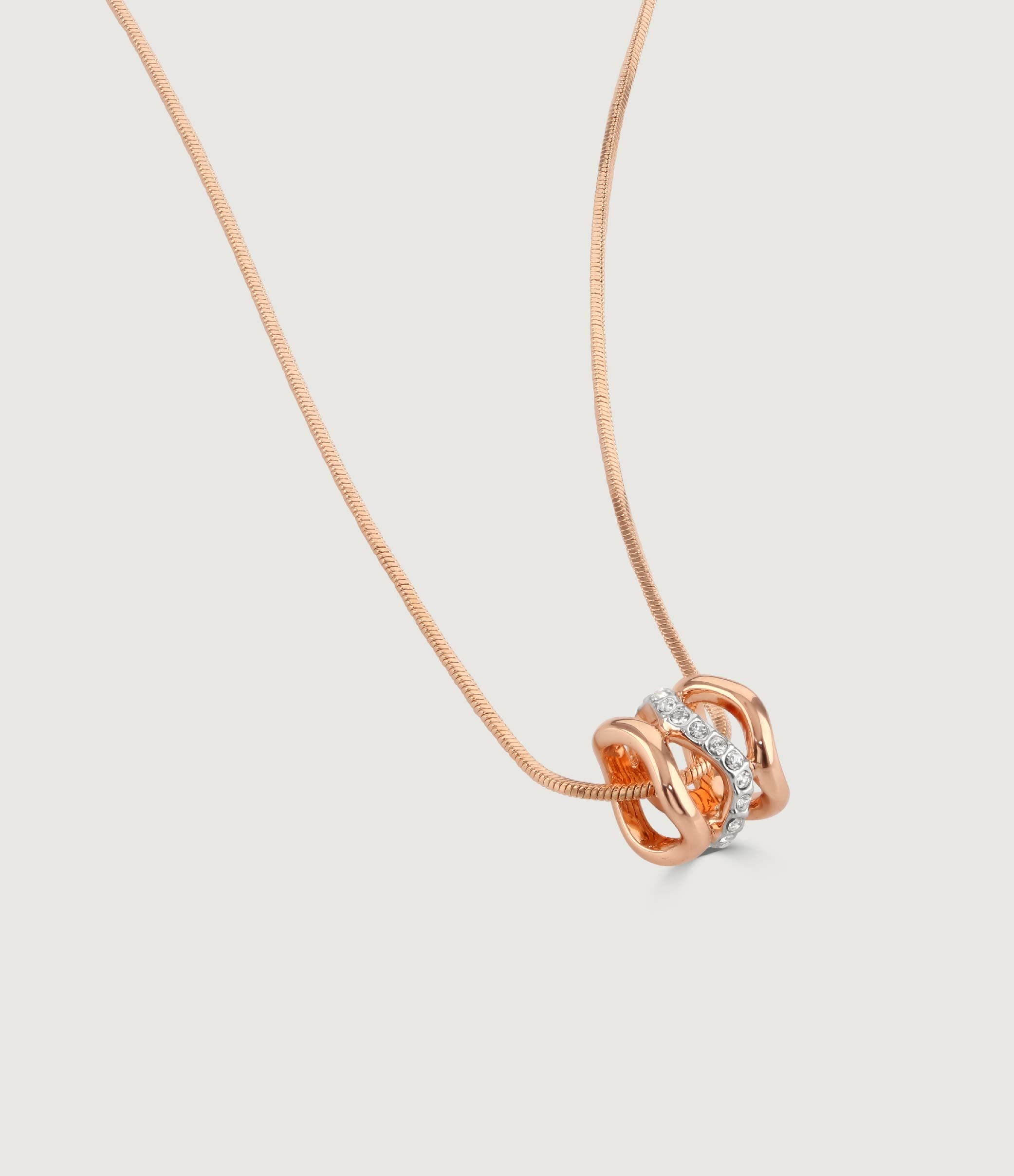 BAYSWATER BARREL PENDANT - TWO-TONE ROSE GOLD