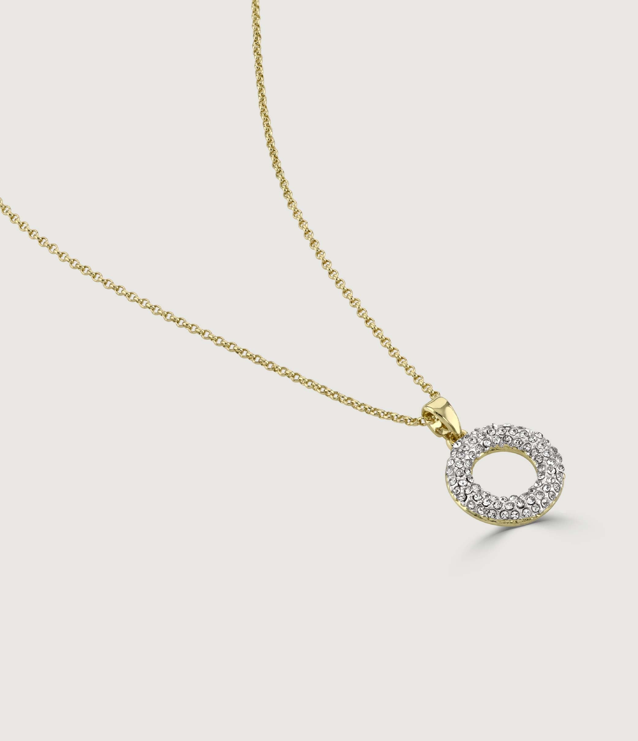 *TWO TONE PAVE PENDANT