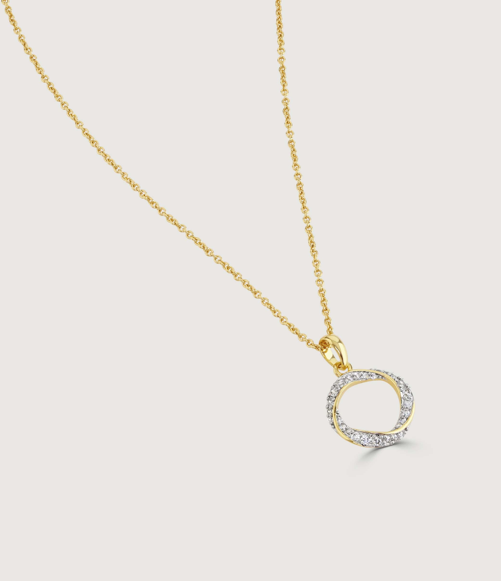 RHODIUM VIENNESE HOOP NECKLACE