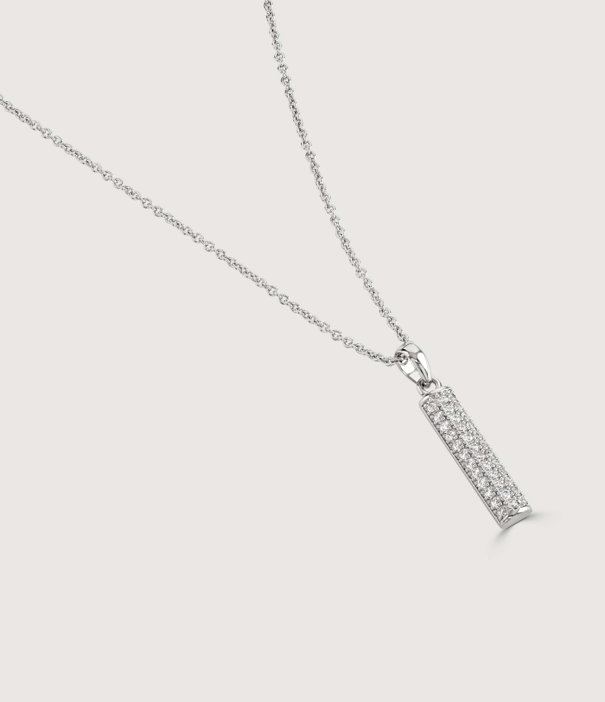 PAVE BAR NECKLACE