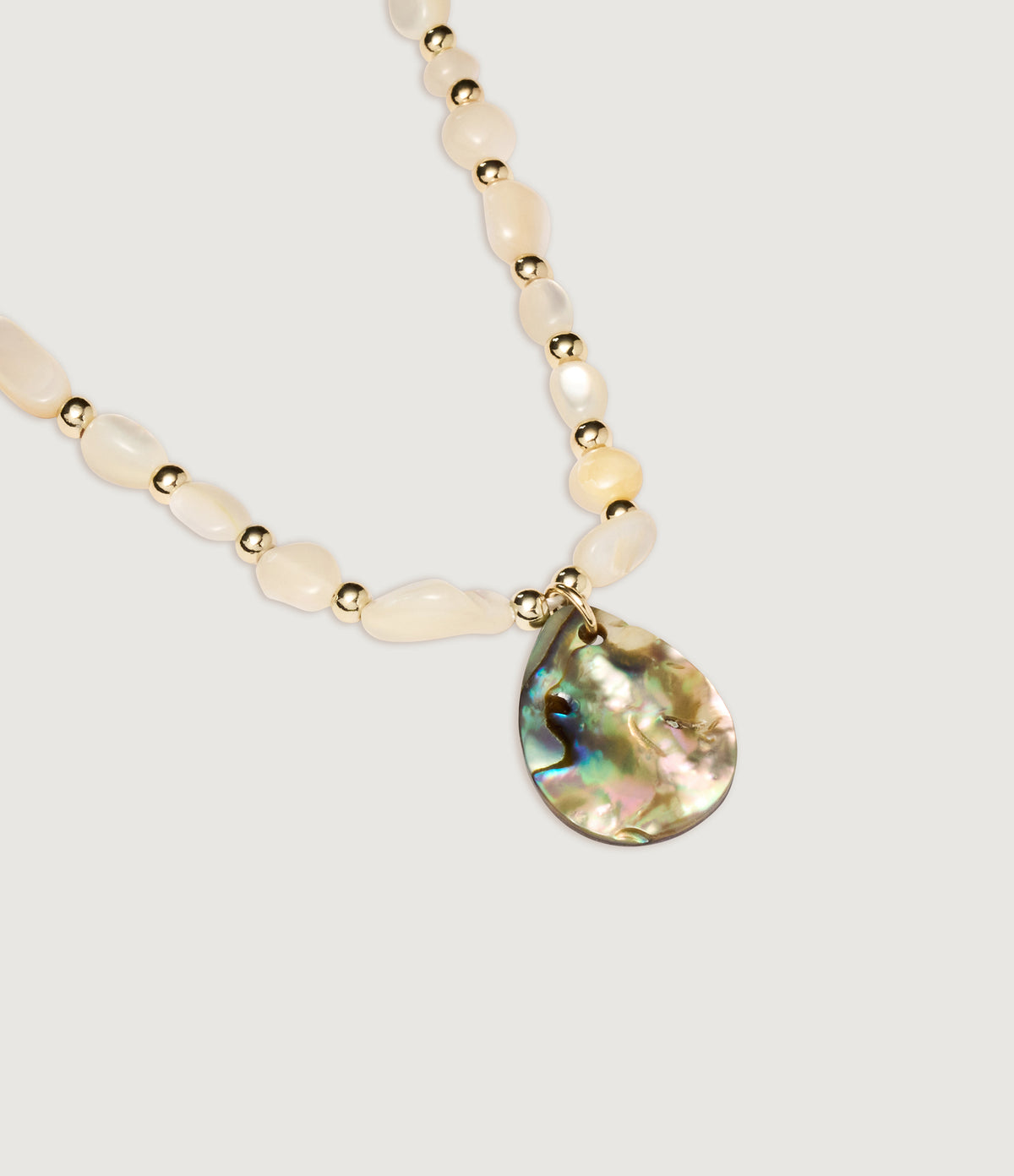 Abalone & Pearl Beaded Necklace