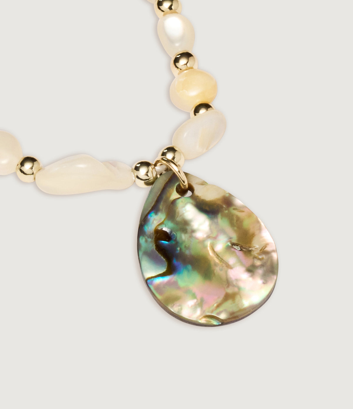 Abalone & Pearl Beaded Necklace