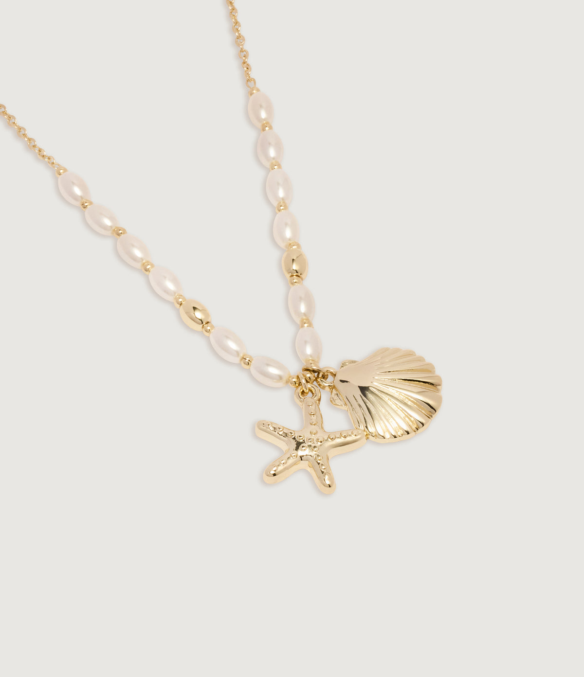 Pearl & Shell Charm Necklace