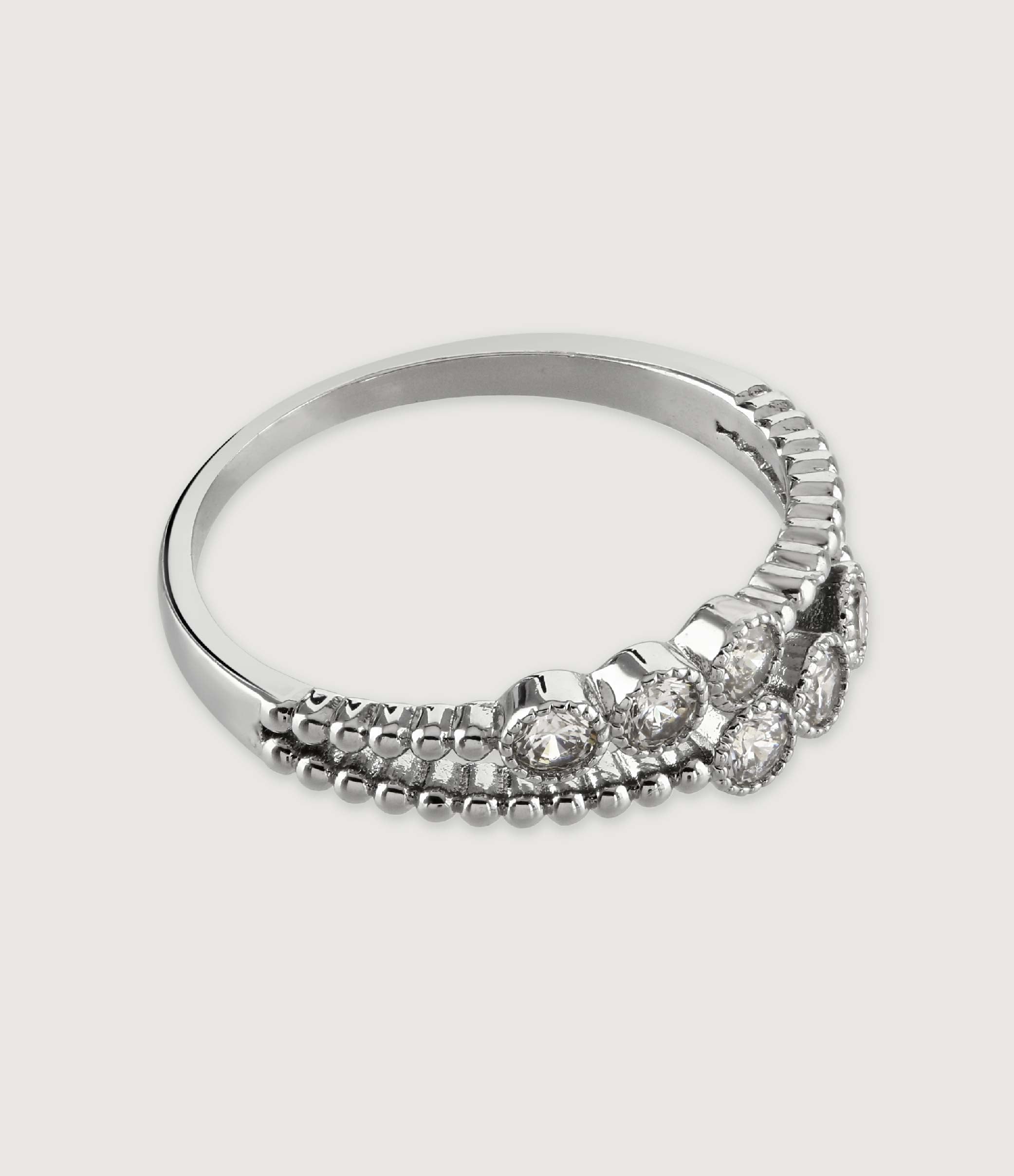 CRYSTAL DOUBLE LAYERED RING