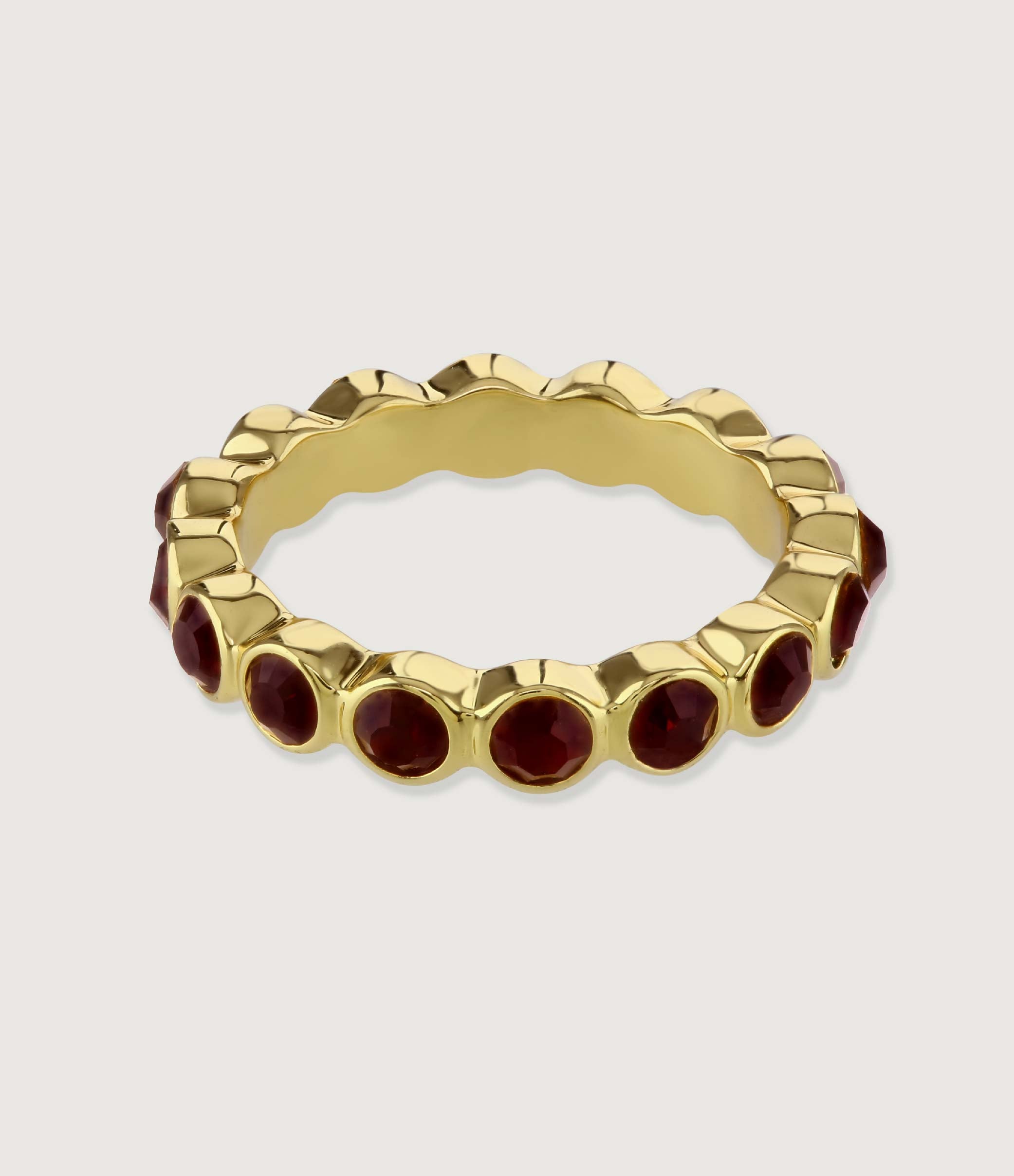 *GARNET ETERNITY RING