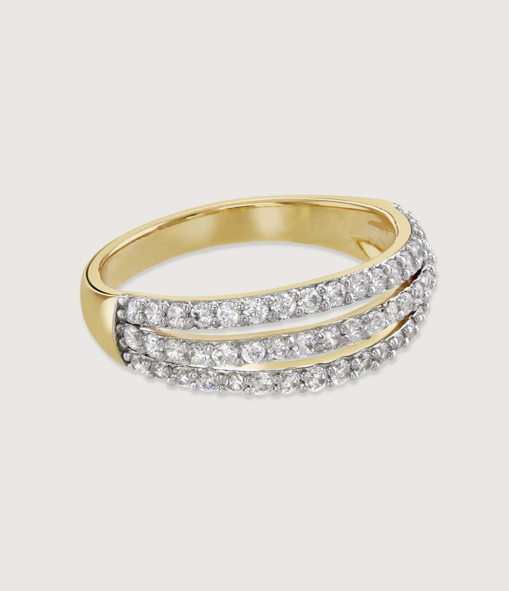 TRIO PAVE BAND RING