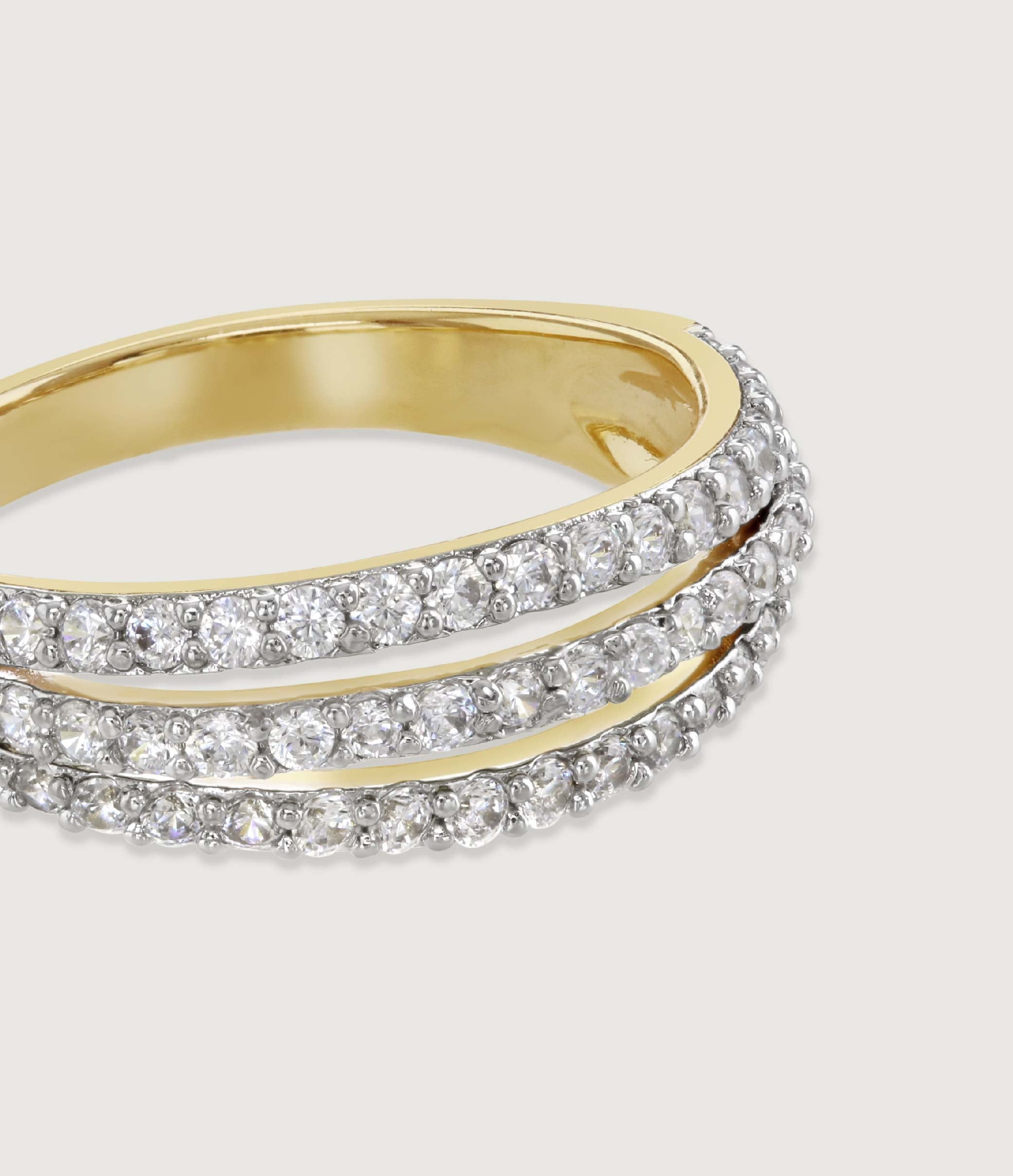 TRIO PAVE BAND RING